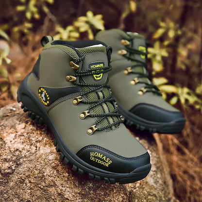 Men's High-Top Leather Trekking Boots