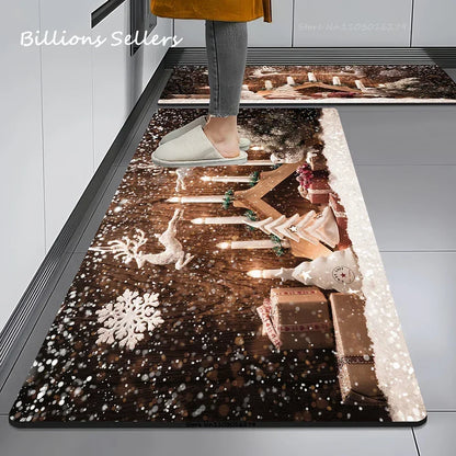 Christmas Themed Anti-Slip Kitchen & Home Floor Mat