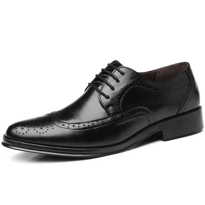Classic Italian Leather Oxford Dress Shoes