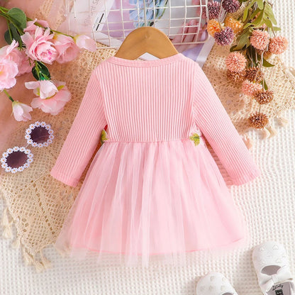 Vêtements pour bébé fille nouveau-né - Robes à broderies florales