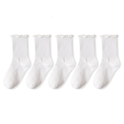 Women's Ruffle Cotton Ankle Socks