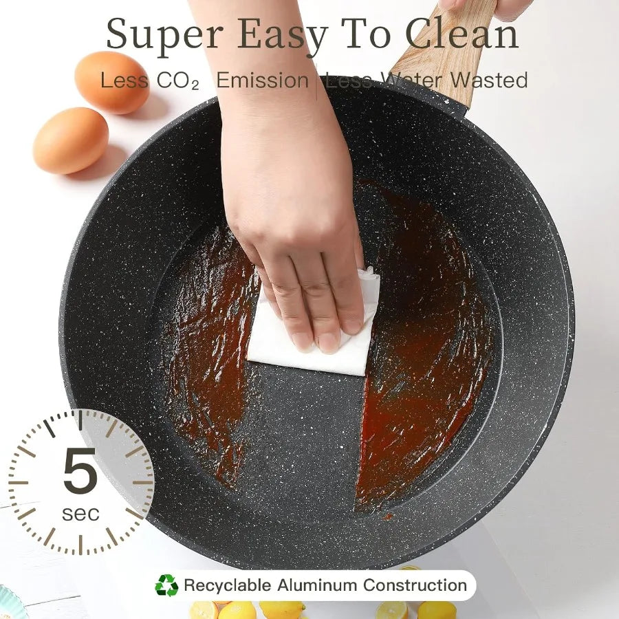 16-Piece Nonstick Granite Cookware Set