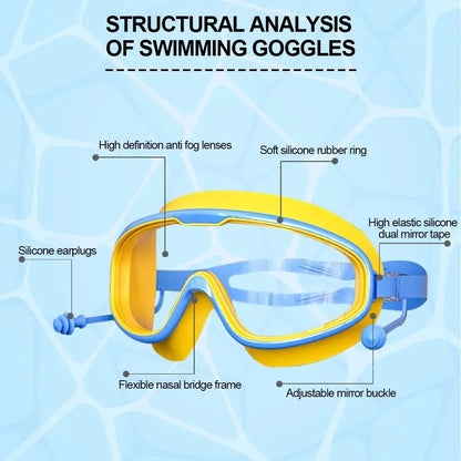 Adult Clear Anti-Fog Swim Goggles