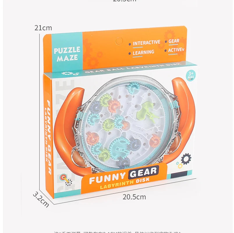 Puzzle 3D pour enfants, labyrinthe à billes et engrenages amusants