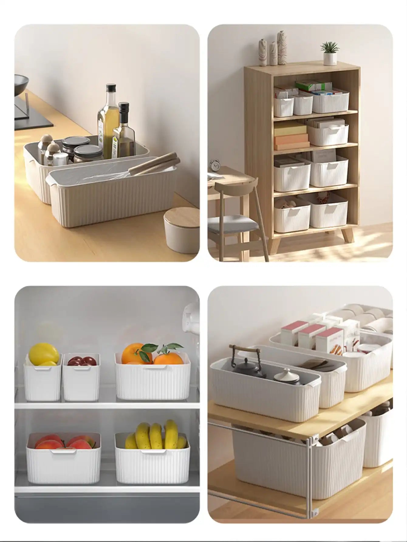 Multifunctional Plastic Refrigerator Storage Box for Kitchen