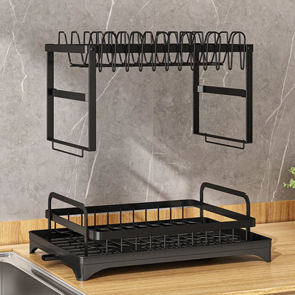 2-Tier Kitchen Dish Drainer & Organizer