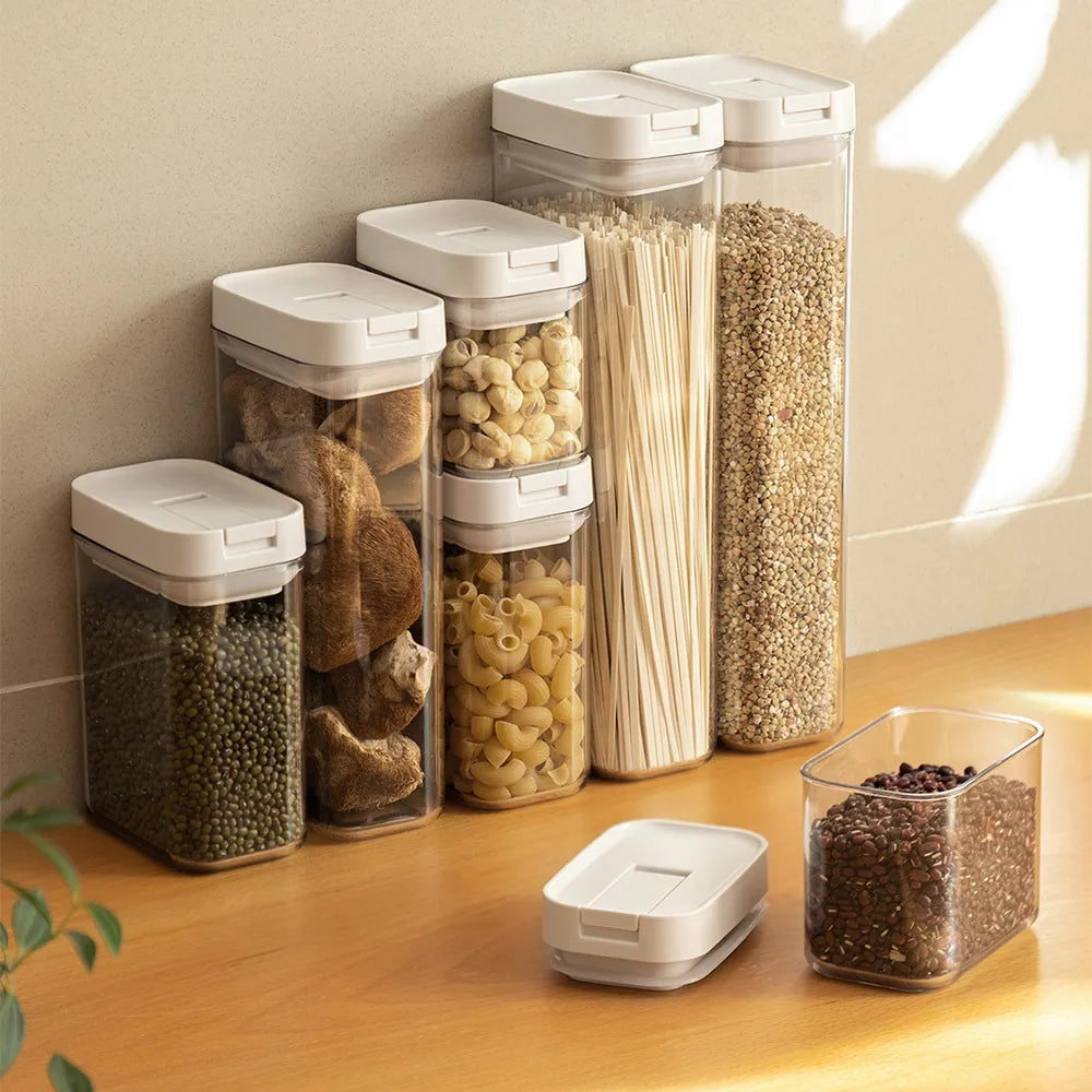 Airtight Clear Plastic Jar for Kitchen Storage