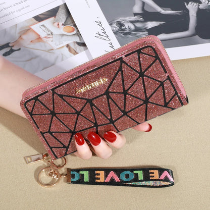 Porte-cartes à fermeture éclair Pochettes en cuir PU