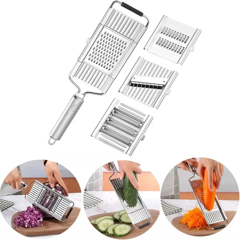 Stainless Steel Manual Vegetable Slicer With Handle