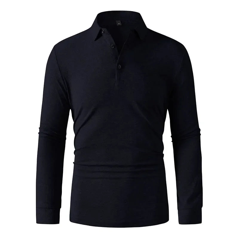 Men Sportwear Long-sleeve Polo Shirt