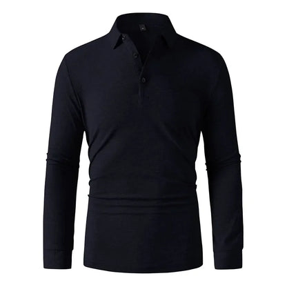 Men Sportwear Long-sleeve Polo Shirt