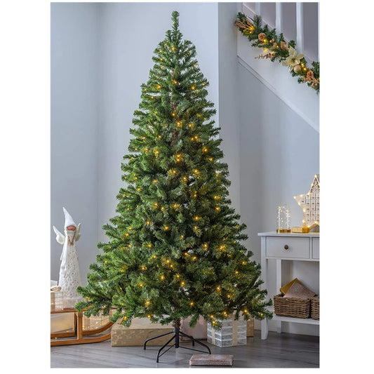 Green & White Large Artificial Christmas Tree