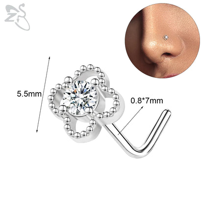 Anneaux de nez pendants en forme d'oeil de papillon pour femmes, 1 pièce