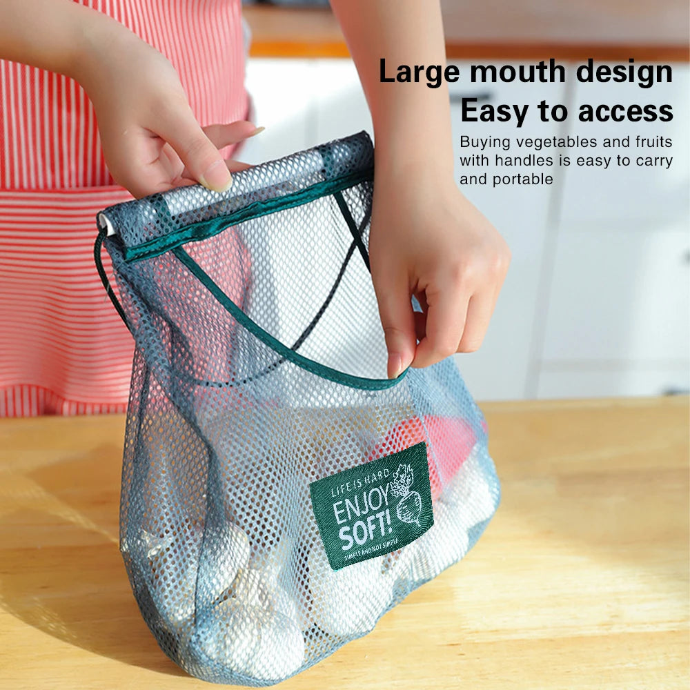 Kitchen's Multi-Layer Hanging Mesh Bags