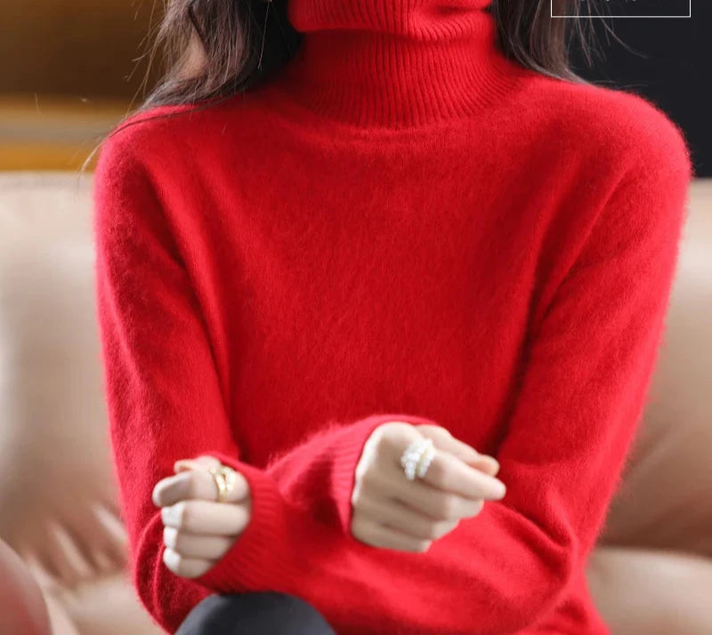 red sweater women
