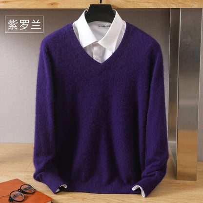 High-Quality Mink Wool Men's Sweater