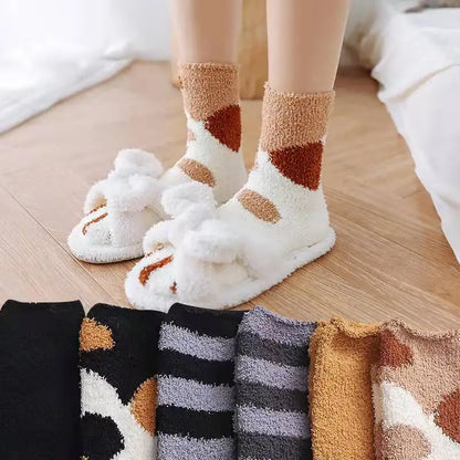 6 Pairs Women's Winter Fleece Socks