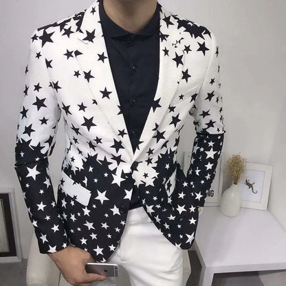 star print blazer