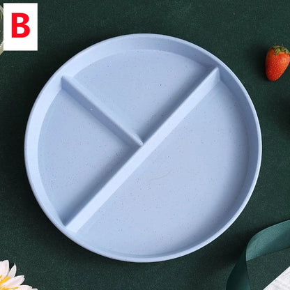 Wheat Straw Divided Fruit Salad Dinnerware Plates