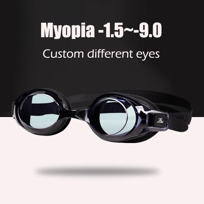 Silicone Waterproof Anti Fog Diopter Swimming Goggles