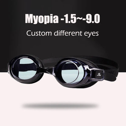 Silicone Waterproof Anti Fog Diopter Swimming Goggles