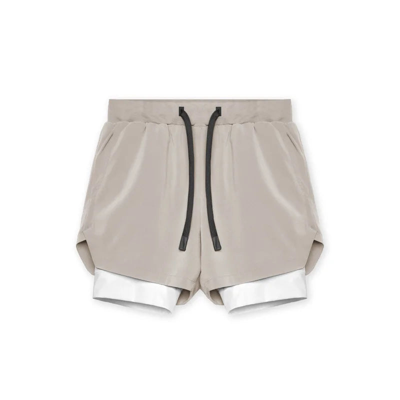 Summer Quick-Dry Double-Layer Gym Shorts for Men