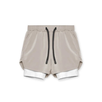 Summer Quick-Dry Double-Layer Gym Shorts for Men