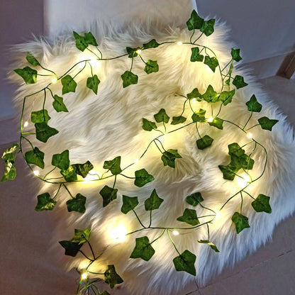 2 m künstliche Efeuranke – LED-Beleuchtung