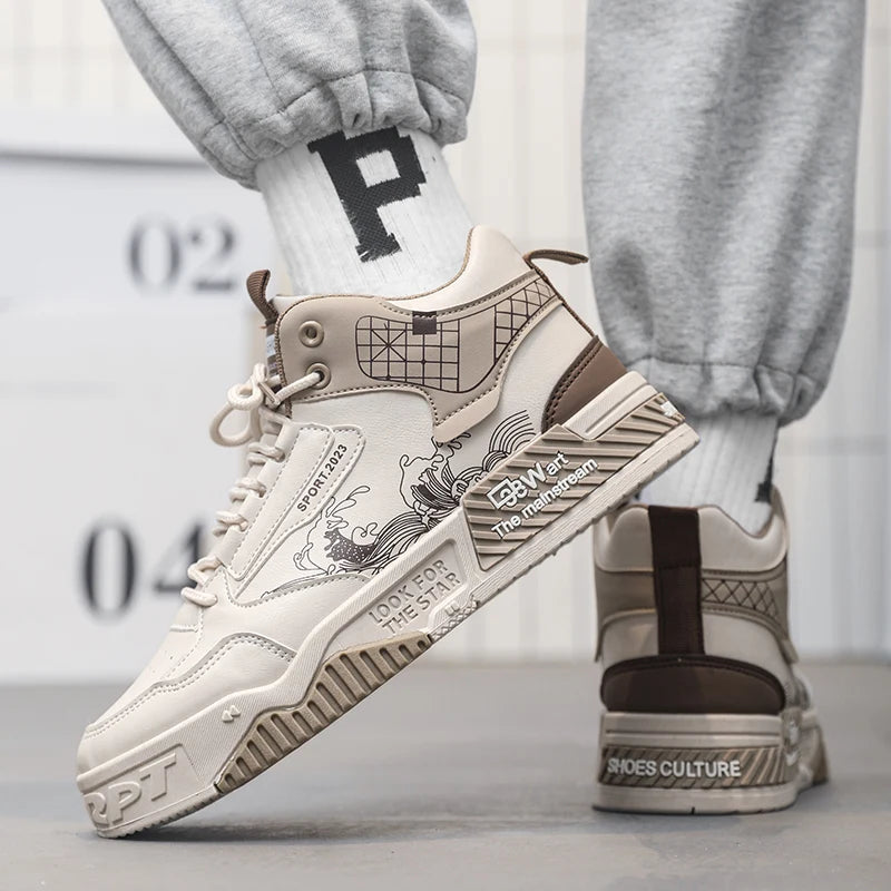 Men's Leather Casual Sneakers