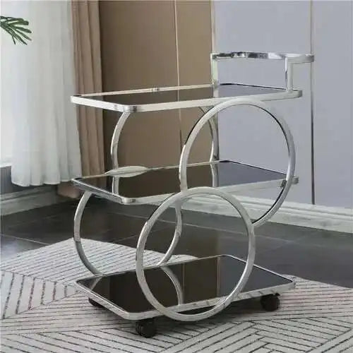 Metal Rolling Bar Kitchen Trolley