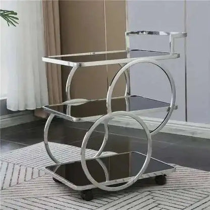 Metal Rolling Bar Kitchen Trolley