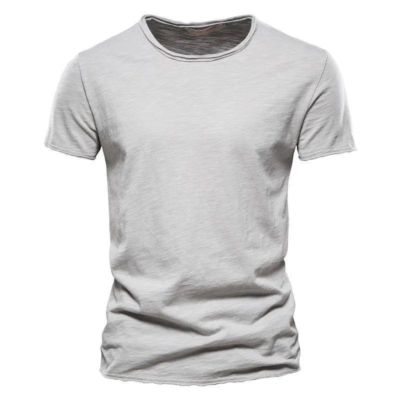 T-shirts à manches courtes et col en V pour homme en coton