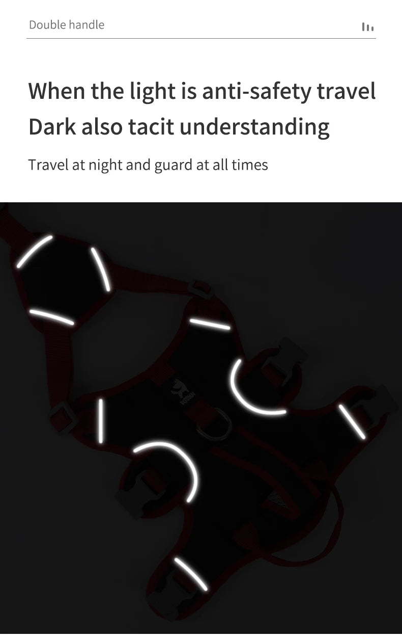 Pet Rainproof Bulldog Anti-slip Night Reflective Harnesses