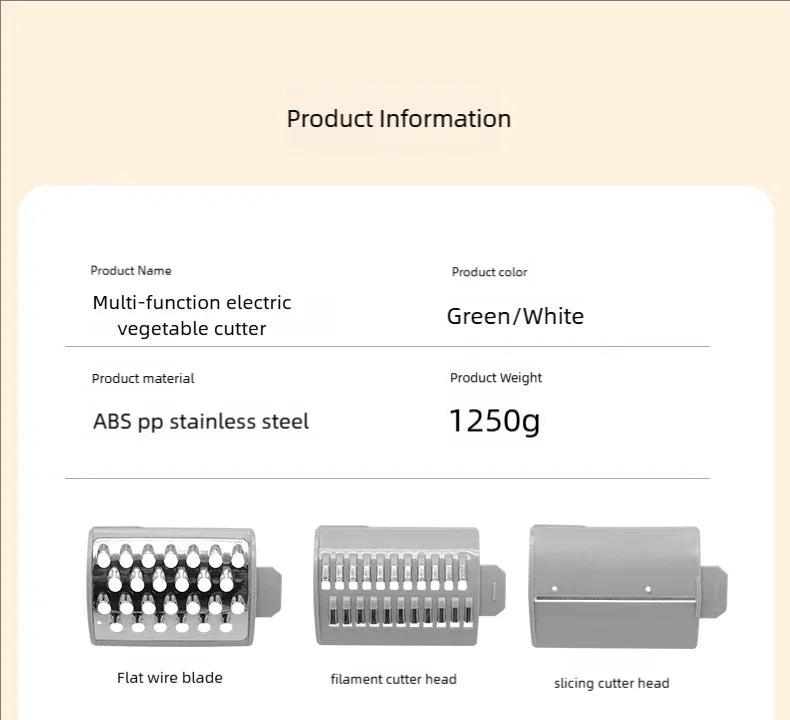 Elektrischer Gemüseschneider und -hobel