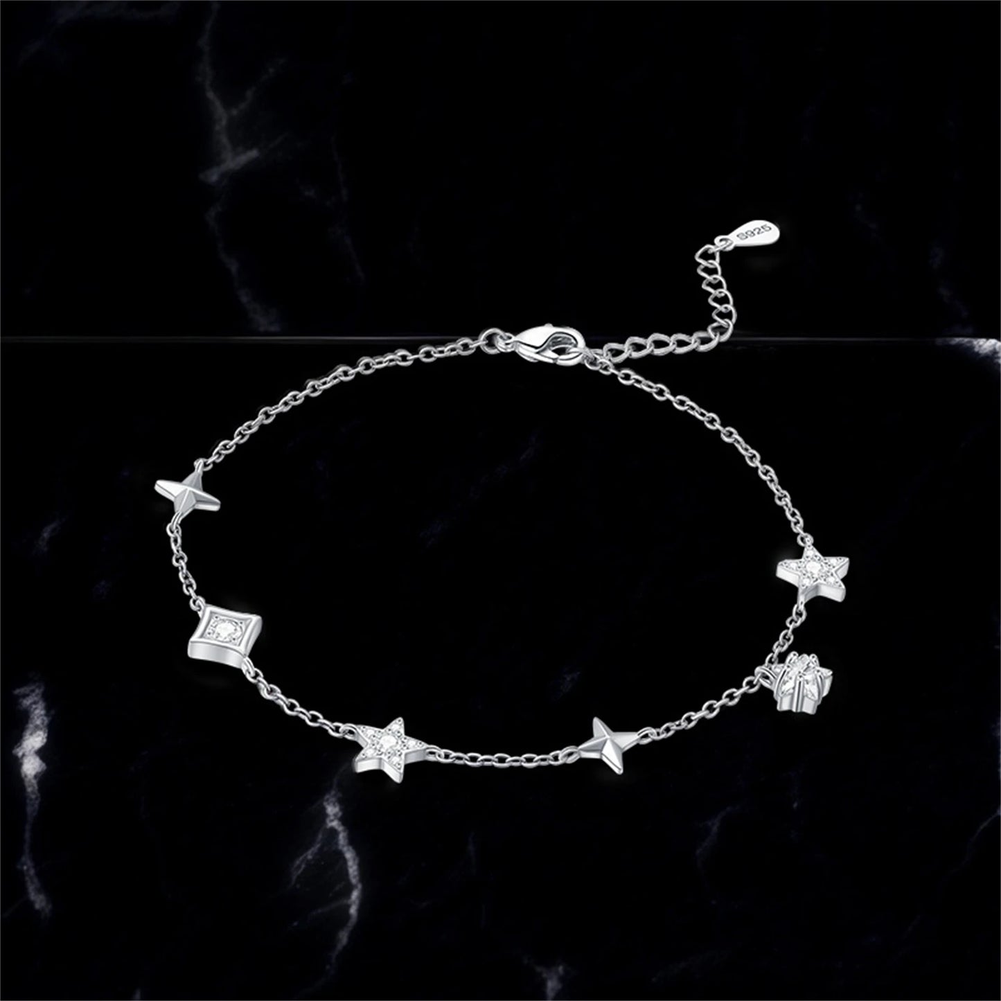 925 Sterling Silber Fußkettchen Armbänder für Frauen