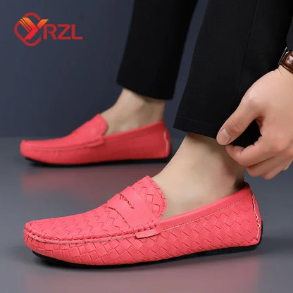 Men's Handmade Flat Casual PU Leather Moccasins