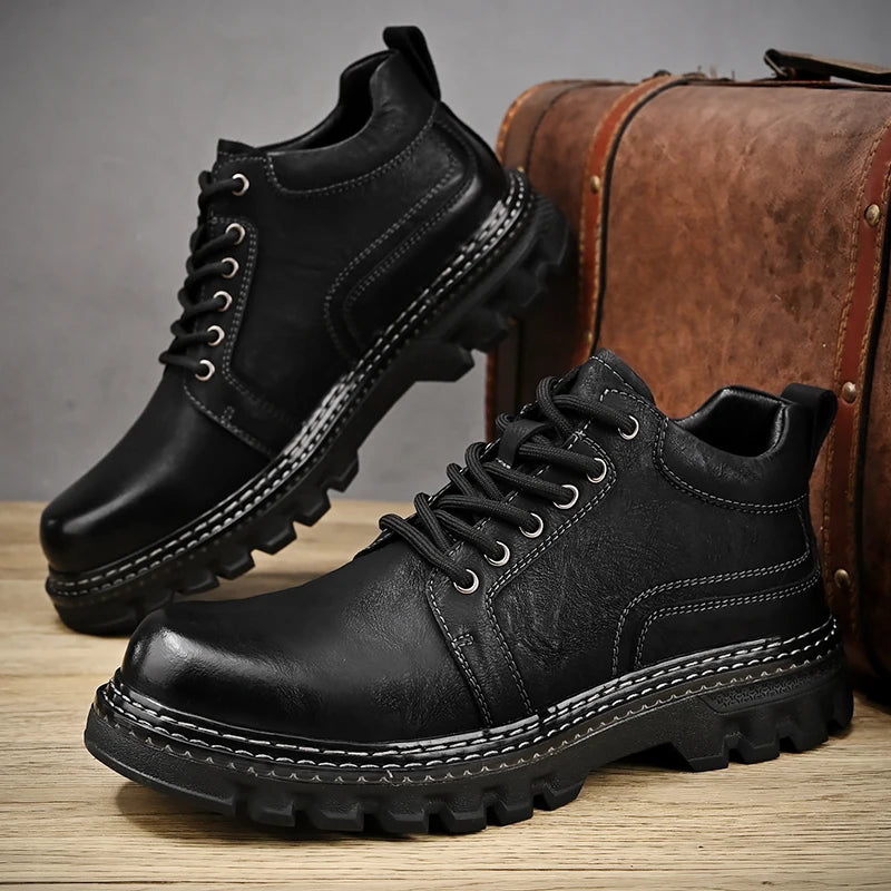 Men's Genuine Leather Italian Work Boots