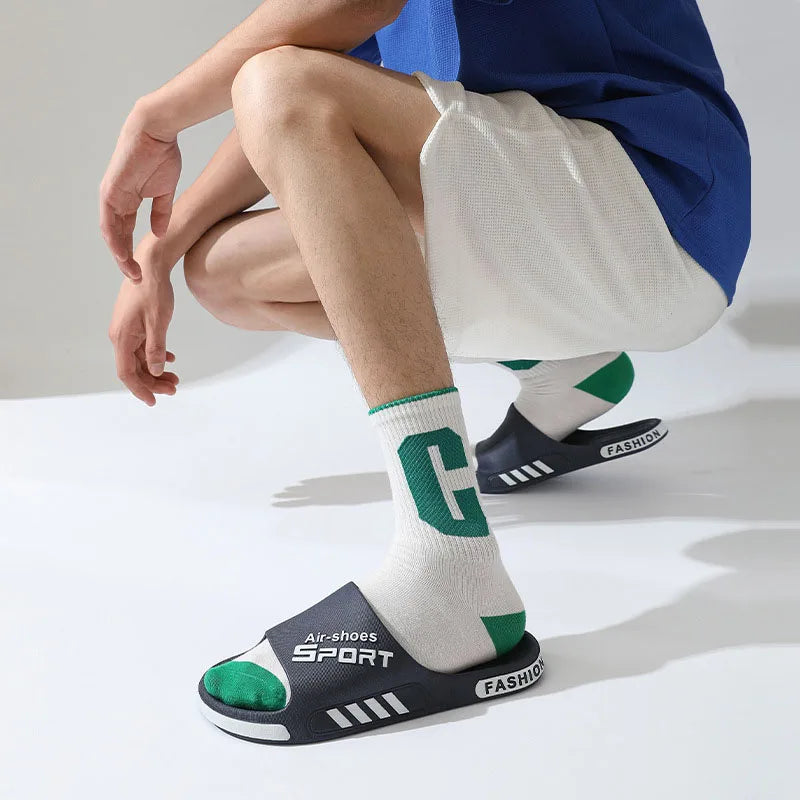 Men's Thick Sole Non-slip Beach Flip Flops Slippers