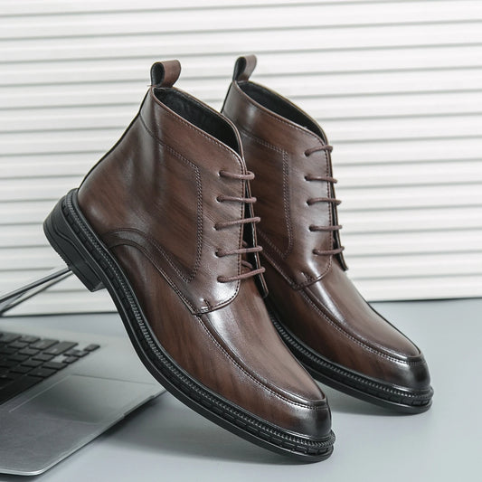 Oxford-Stiefel für Herren aus echtem Leder