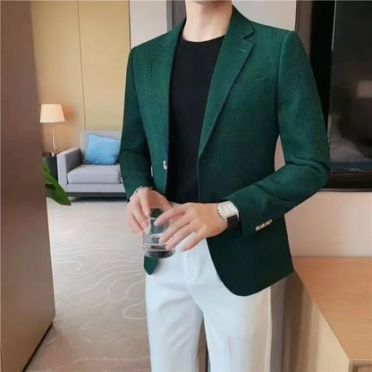 Blazer de mariage surdimensionné à simple boutonnage pour hommes