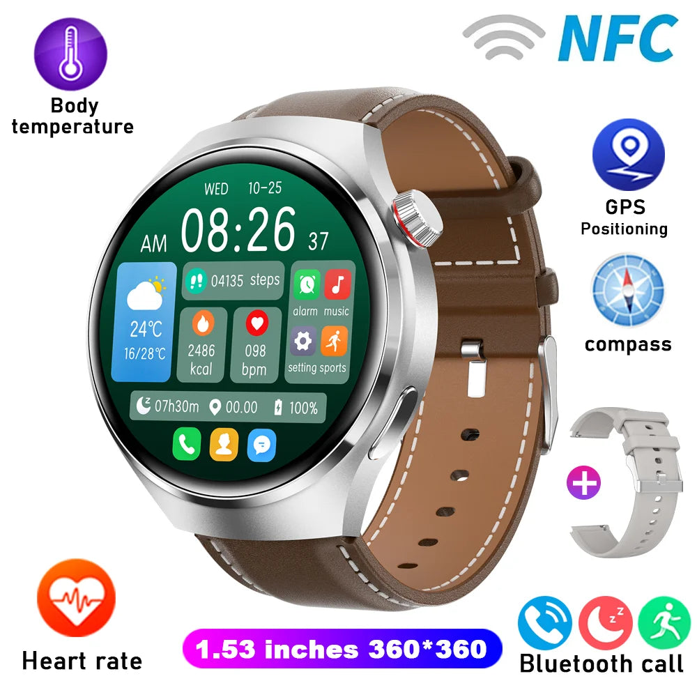 GT4 Sport Smart 1.5 IPS Display IP68 Bluetooth Call - Android Watch