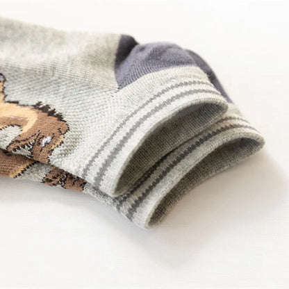 5 Paar atmungsaktive Socken mit Dinosaurier-Muster