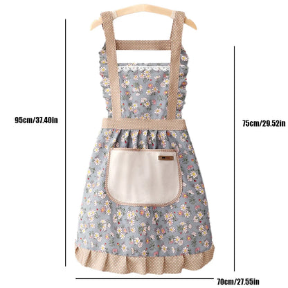 Stain-Resistant Canvas Floral Apron