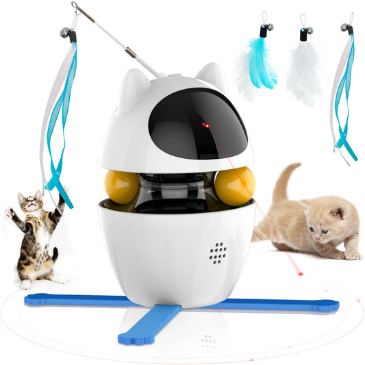 Jouet pour chat laser à plumes rechargeable par USB 
