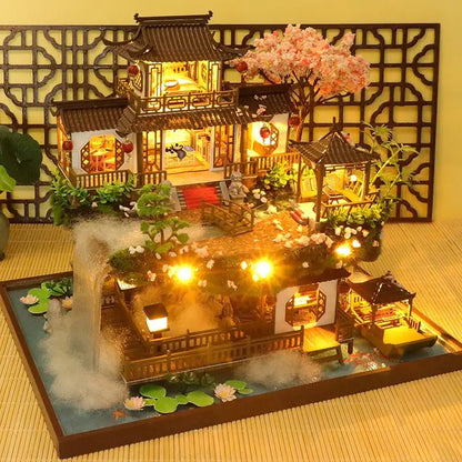 wooden dollhouse kit