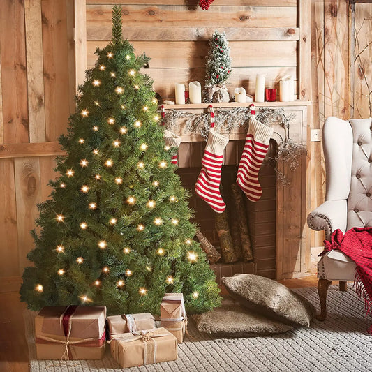 Green & White Large Artificial Christmas Tree