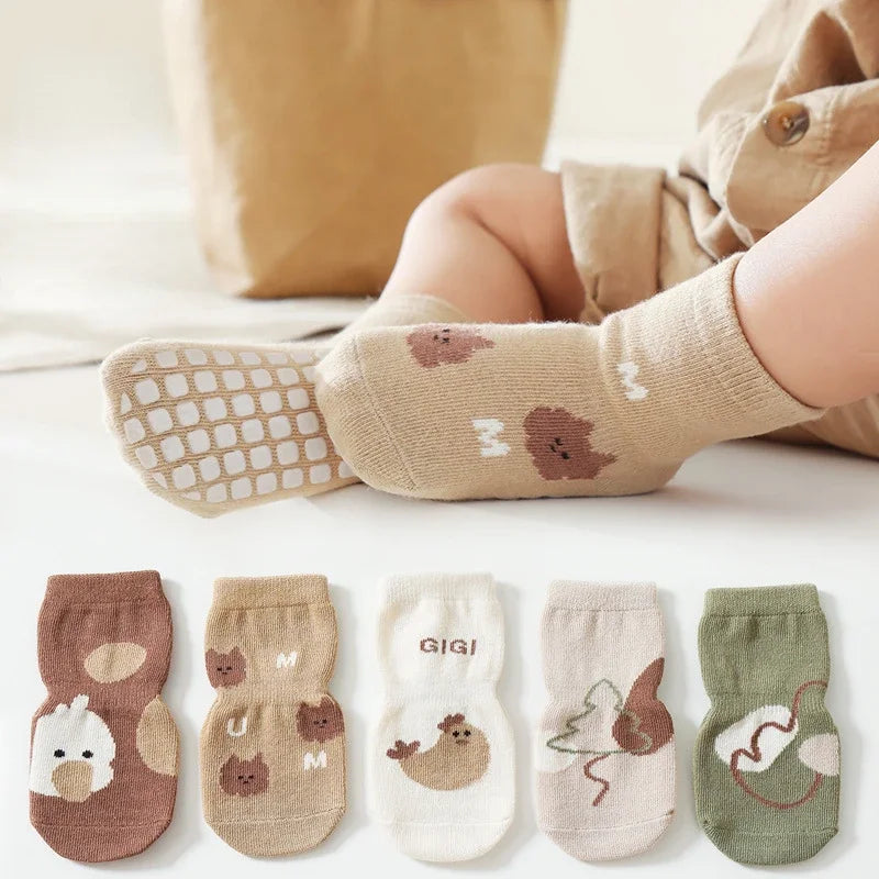 Chaussettes bébé en pur coton à imprimé dessin animé