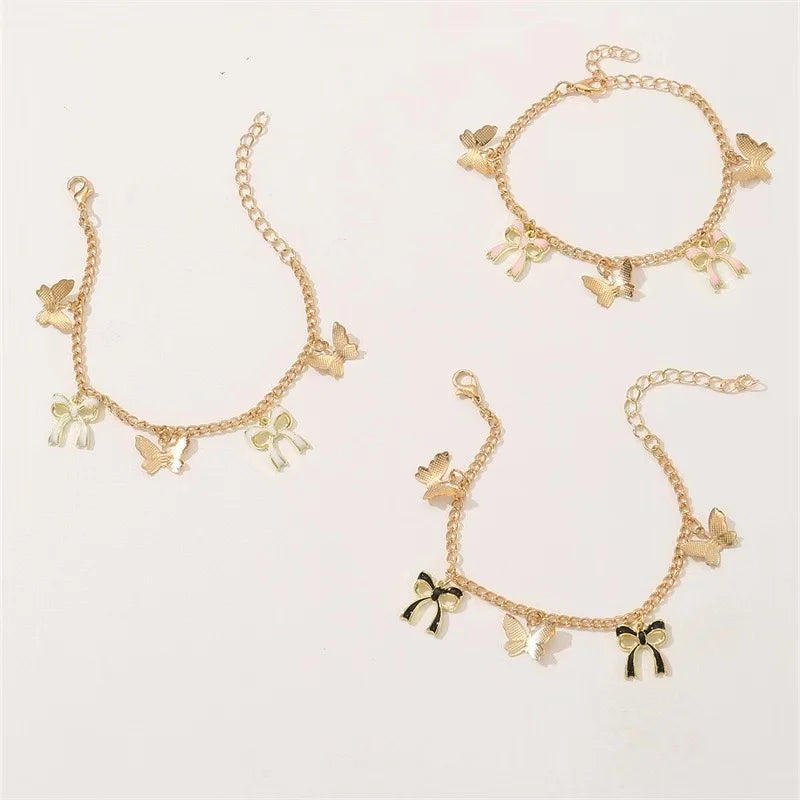 Bracelet de cheville unisexe rétro à deux paillettes pour l'été