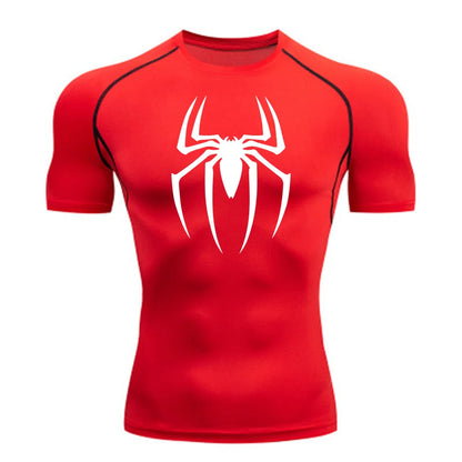 Men's Red Spider Print Quick-Dry Muscle Tank Top