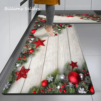 Christmas Themed Anti-Slip Kitchen & Home Floor Mats